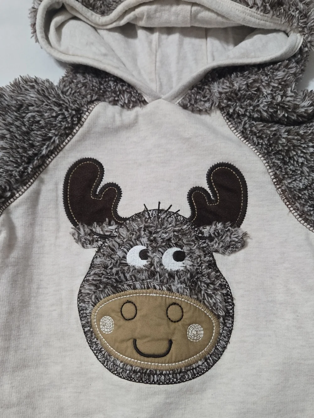 Koala Kids Baby Moose Fleece Hooded Romper Jumpsuit One-Piece